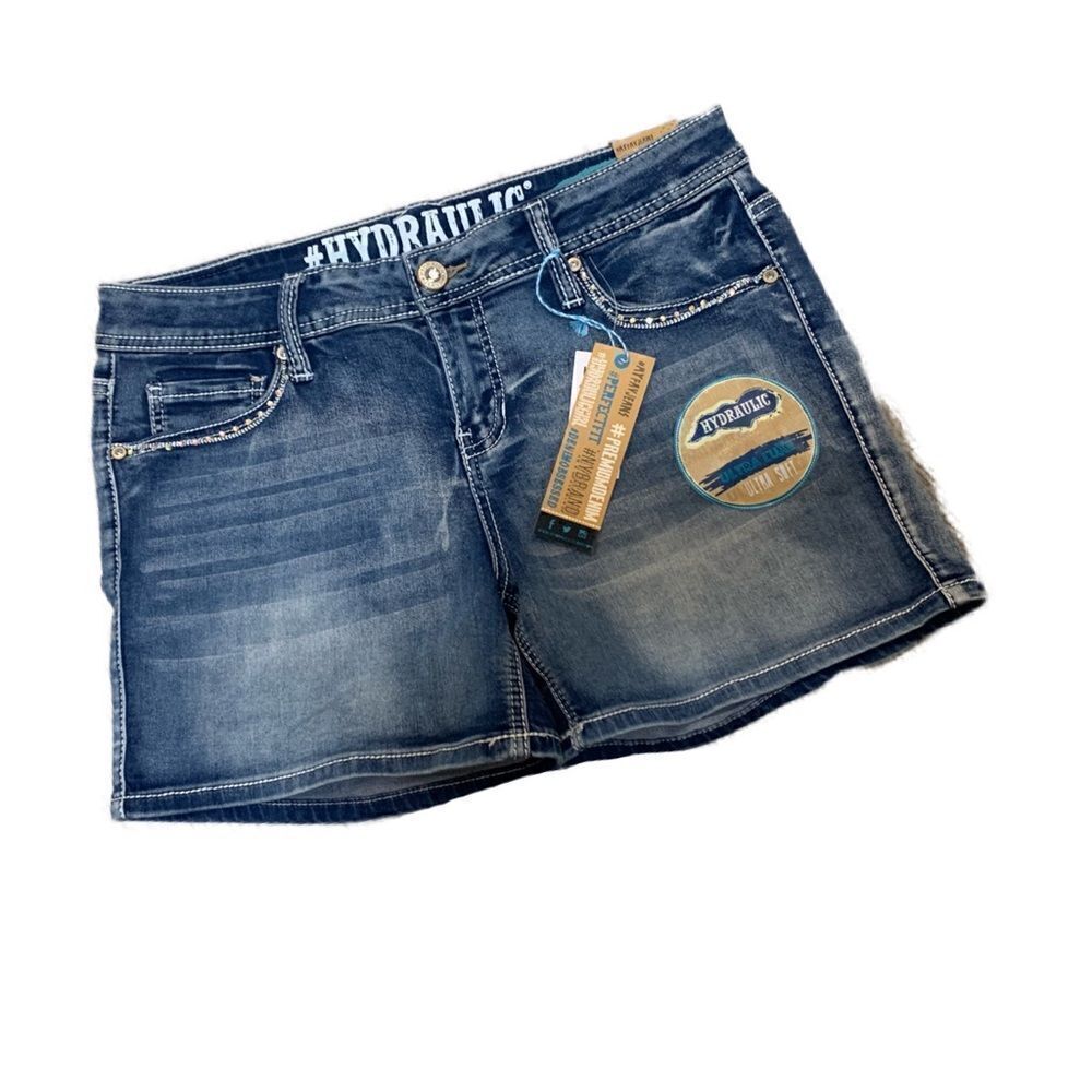 NWT Hydraulic Daily low rise/ultra soft/stretchy distressed jean shorts - Picture 5 of 12